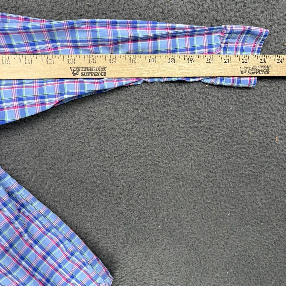 Ralph Lauren Kids Blue Plaid Button Down Shirt Size S 8 Long Sleeve Cotton